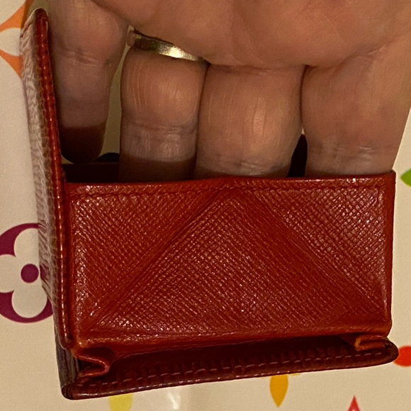 Louis Vuitton Porte Monnaie Boite Castilian Red Epi Leather Accordion Coin Purse - Picture 3 of 15